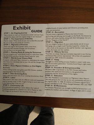 List of exhibits by category.