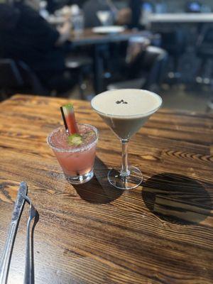 My Salty Ex-presso and spicy watermelon margarita