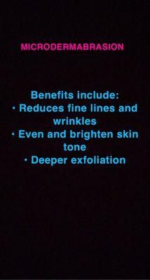 Microdermabrasion benefits, add this service to your facial for more benefits.