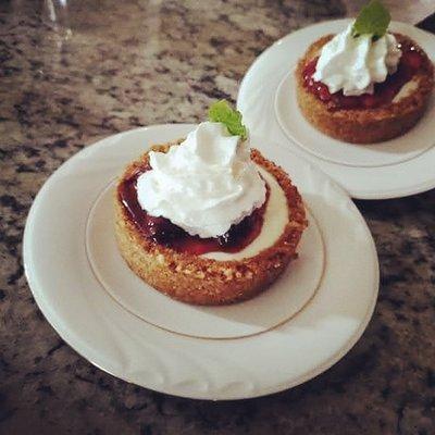 Key lime with a mixed berry compote!