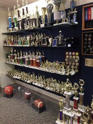 A portion of their trophy selection