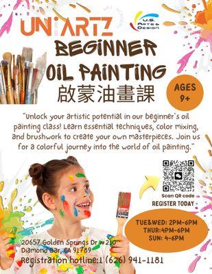 Beginner oil Painting Class