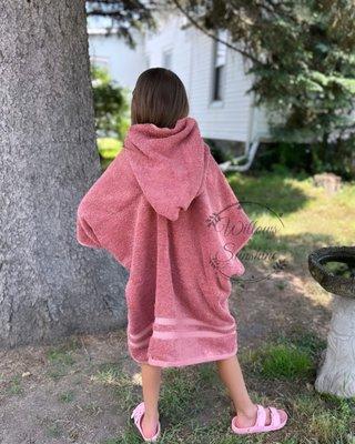 Towel poncho for bath,pool or beach get name embroidered as well