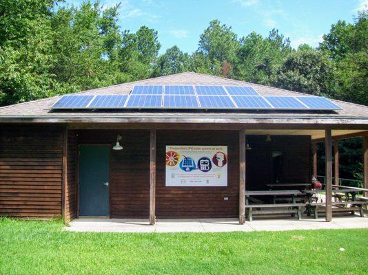 Upgraded solar array on Abbott's Mill Nature Center - Delaware Nature Society