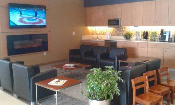 Dealership waiting area.