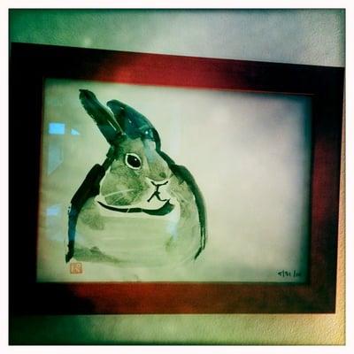 Year of the rabbit painting by a satisfied patient