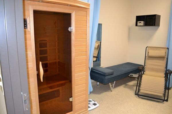 Infrared Sauna and Body Wrap Room