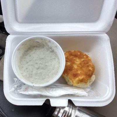 surprisingly good biscuit and gravy, still could have stood some hot sauce