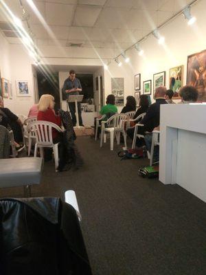 Poetry reading, Brian G. At open mic