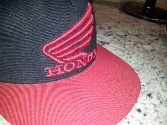 Custom embroidery on hats with all types of special effects.