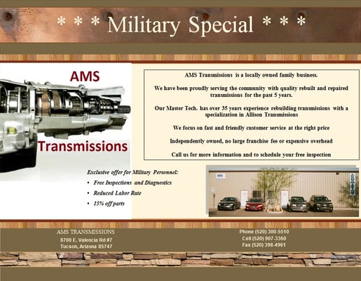 Military Special for AMS Transmissions