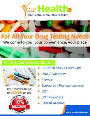 The Rogue Valleys only Drug Testing Specialist with over 20 Years Experience. Quality Counts!