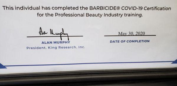 Employees trained for safe beauty training.