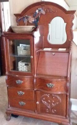 Vintage Bookcase and desk combo