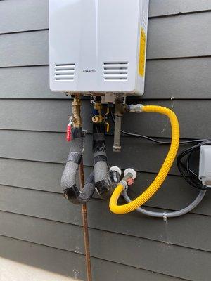 Tankless Navien ready for winter