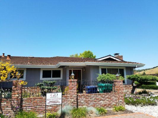 Salinas California en portola Road restoration we had to applied a Jasco in scrape by hand to restore this home in Salinas