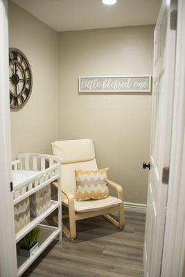 Our breastfeeding room. We hope this room gives you a safe and comfortable place to breastfeed.