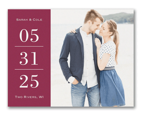 Stacked Date - Save the Date Postcard
 Item Number:SV62819PC