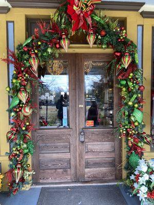 The beautiful front doorway