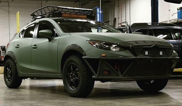 Lifted mazda 3 they had zero issues working on.