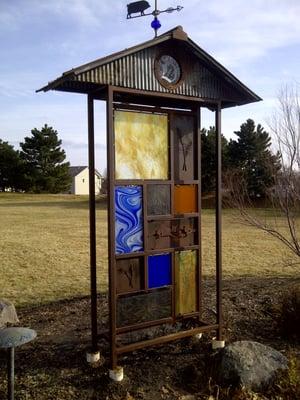 Custom Metal Garden Art with Glass Eldridge, Ia