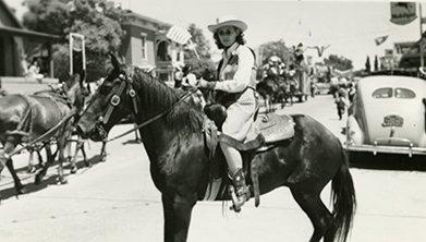 Parade cowgirl circa 1940