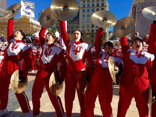 Indiana University Marching Hundred at the 2016 Foster Farms Bowl Pep Rally at Union Square in San Francisco. Go Hoosiers!