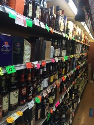 Wide Wide selection of liquor