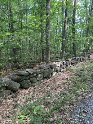 Old New England stone fences line parts of the trail