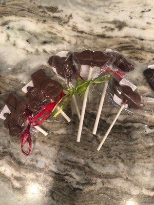 Chocolate suckers for my nephews and niece!