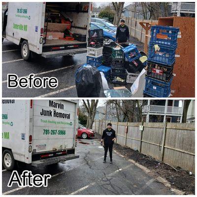 Marvin Junk Removal in Belmont MA | call or text 781 267 5966 to schedule a fast trash pick-up service