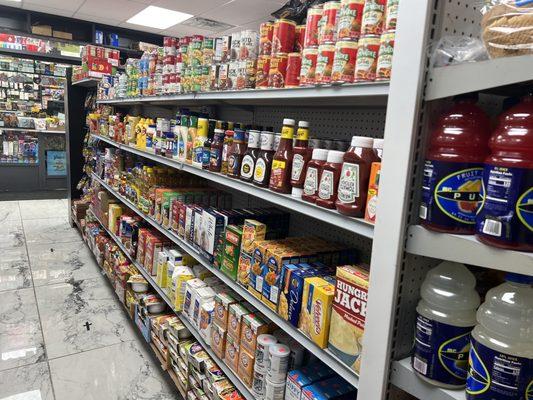 Grocery aisle  Canned goods