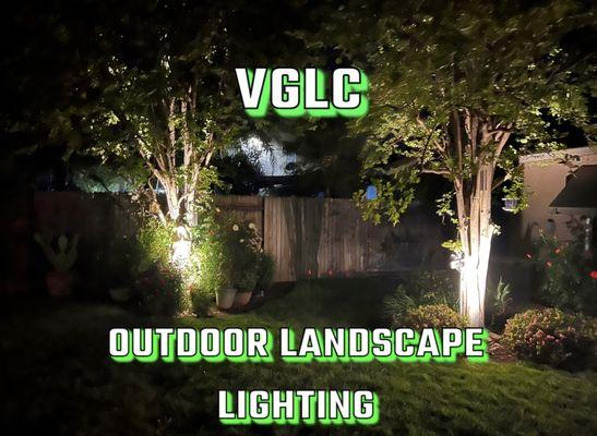 Outdoor Landscape Lighting by VGLC, makes a big difference at night and changes the appearance of your yard!