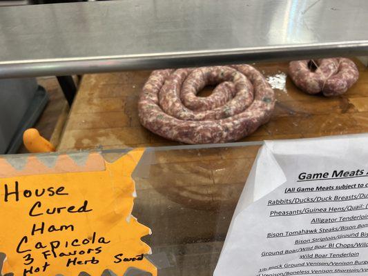 Sausage with broccoli rabe.