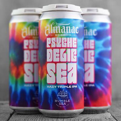 New Beer in from Alamanac Brewing. Psychedelic Sea TRIPLE IPA 4 Packs for a limited time only!!!!!