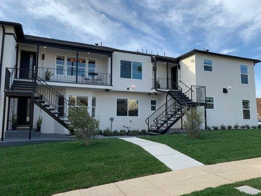 Exterior View #3 - Exterior Paint, Stucco, Epoxy on Stairs, New Windows, Wood Member Replacement & New Roof Installation