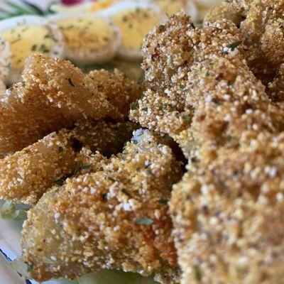 Catfish nugget overloaded salad