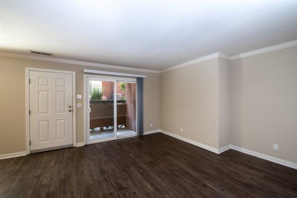 Hardwood-style plank flooring and dual paned windows for energy efficiency.