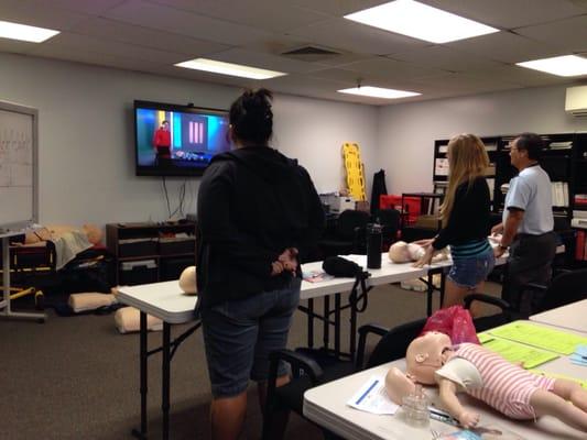 Infant CPR training