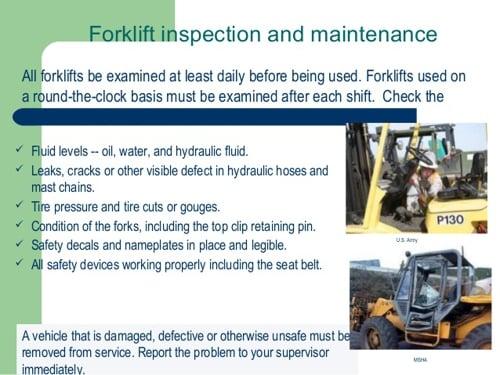 M & C Forklift Inspections and Maintenance