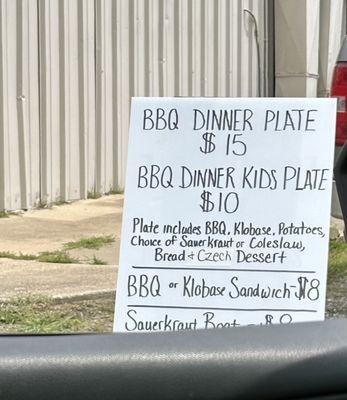 During the Polkafest. Drive through bbq