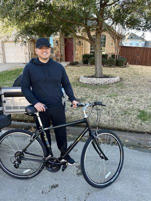 We bought this hybrid bike and had it customized. Rides great!