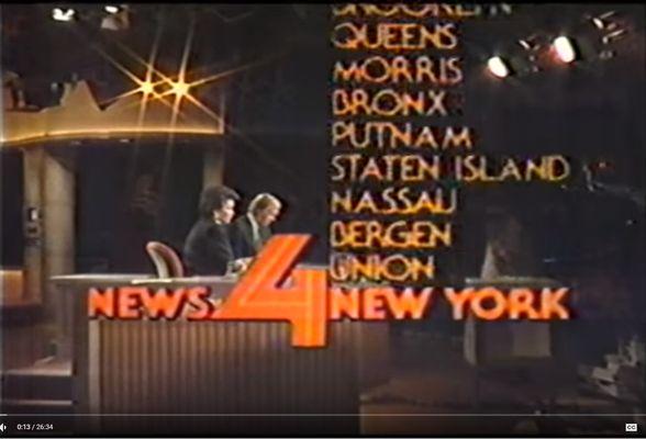 WNBC News 4 New York 11PM open from March 17, 1986 - St. Patrick's Day 1986