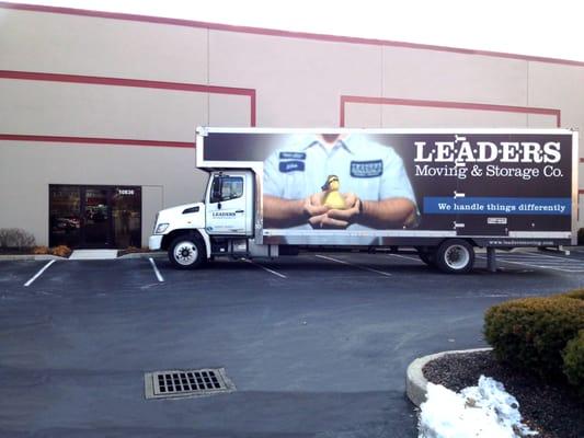 Exterior of Leaders Moving building