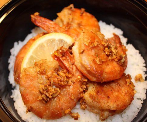 Hawaii's famous garlic shrimp!