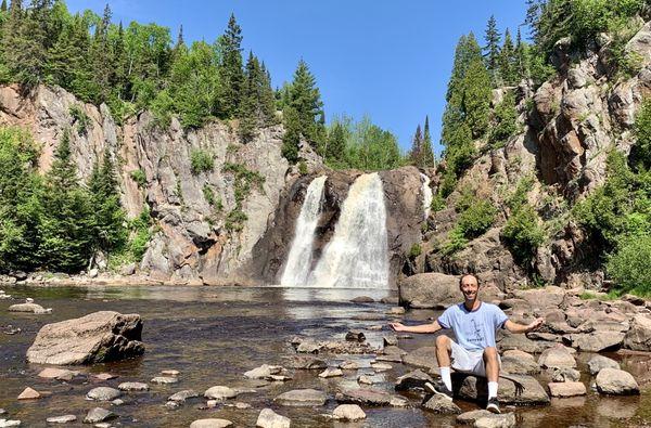 Enjoying a moment with High Falls on a glorious summer morning!