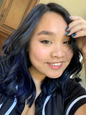 Black & blue ombré hair