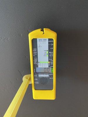 EMF shielding verification measurement