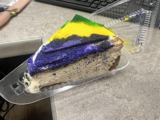 Mardi Gras cheesecake