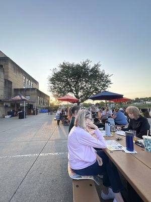 Patio seating and under the tree tables available too!